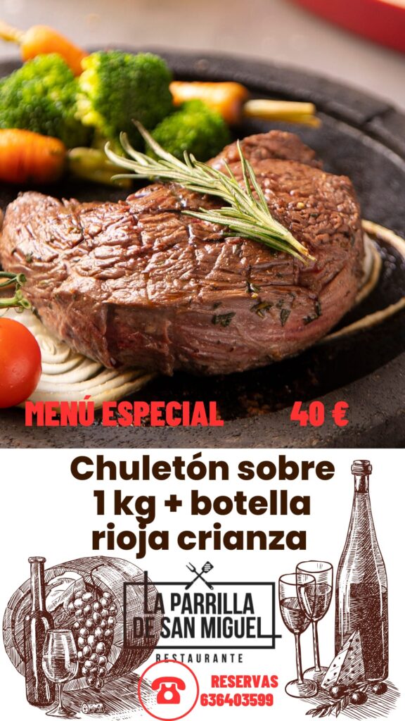 menuespecial Especial Chuletón